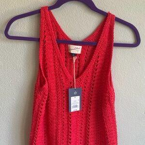 Red Crochet Tank Top